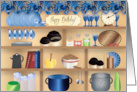 Happy Birthday Grandma’s Pantry with Blue Dishes and More card