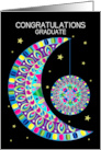 Congratulations Graduate Abstract Kaleidoscope Type Moon card