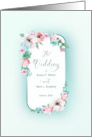 Wedding Invitation Soft Floral Border Names Insert card