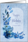 Birthday Mother Elegant Roses in Shades of Blue card