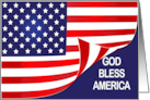 Patriotic Encouragement USA Flag God Bless America United We Stand card