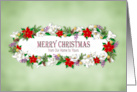 Christmas From Our Home to Yours Floral Border Including Poinsettias card