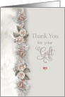 Thank You for Wedding Gift Soft Dreamy Roses card