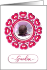 Valentines Day For Grandma Decorative Hearts Photo Insert card