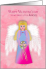 Valentines Day Daughter MY Little Angel Angelic Feathered-like Wings card