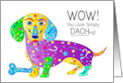 Thinking of You Dachshund Graphic Dog Kaleidoscope Collection card