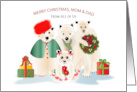Christmas Mom and Dad Polar Bear Family From All of Us card
