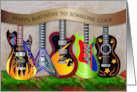 Birthday Someone Cool Five Graphic Colorful Guitars card