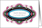 Birthday Girlfriend Colorful Southwestern Native Type Design card