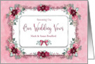 Renewing Wedding Vows Invitation Poinsettias Burgundy Name Insert card