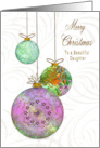 Christmas Daughter Ornate Christmas Hanging Ornaments card