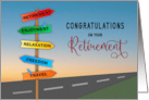 Retirement Congratulations Road Directional Signs card