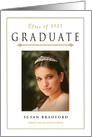 Graduation 2023 Classy Invitation Photo and Name Insert card