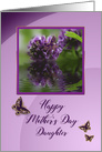 Mother’s Day, Daughter, Wisteria Flower and butterflies card