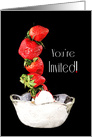 You’re Invited, Invitation, Strawberries & Whipped Cream card