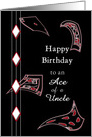 Birthday, Uncle, Abstract Floating Playing Cards, Ace of a Uncle card