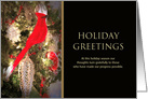 Thankful for Business Holiday Greeting with Red Cardinal Ornament card