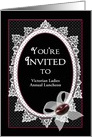 Birthday, Invitation, Victorian Flare with Lace, Personalize Event card