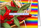 Cinco de Mayo, Hot Peppers, Bright and Colorful card