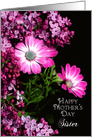 Mother’s Day, Sister, Bright and Beautiful Fuchsia flowers- card