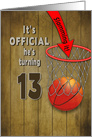 13th Birthday Party Invitation - Basketball -NET - Slamming It card