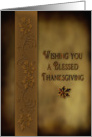 Thanksgiving - Blessed - Brown Leaves card