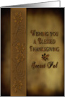 Thanksgiving - Secret Pal - Blessed - Brown Leaves card