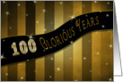 100th Birthday - Glorious Years - Gold - Diamonds faux - stars card