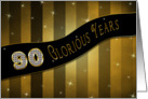 90th Birthday - Glorious Years - Gold - Diamonds faux - stars card