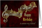 Birthday - Talented - Musical notes - Diamond Faux - Invitation card