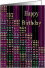 Birthday BLING - faux jewels - card