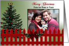 Christmas - Tree - decorations - fence - PhotoCard/ Insert card