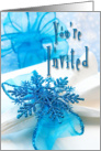 Holiday Invitation - Blue Snowflake Decoration card