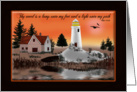 Lighthouse - Christian Verse - Scenic card