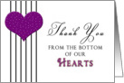 Thank You - Polka Dot Heart -Purple/Black card