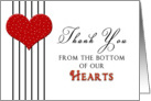 Thank You - Polka Dot Heart -Red/Black card