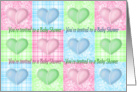 BABY SHOWER INVITATIONS - HEART QUILT card