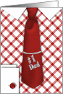 Father’s Day, DAD, #1, Red Tie on Red Designer Shirt with White Cuffs card