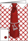 Dad’s Birthday,DAD, #1, RedTie and Red Designer Shirt with Cuffs card