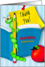 Teacher Appreciation Day - Bookworm -Apple card