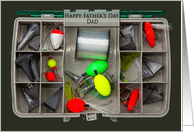 Father’s Day, DAD, Fishing Tackle Box Filled with Weights and Line card