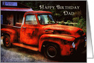 Birthday,Dad, Classic Rusty Retro Pickup Truck by Country Store card