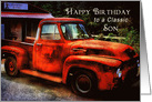 Birthday,Son, Classic Rusty Retro Pickup Truck card