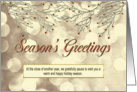 Season’s Greetings - Branches - Red Decorations card