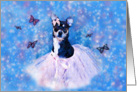 Chihuahua Note/Blank Card - Pink Tutu card