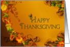 HAPPY THANKSGIVING - FALL LEAVES card