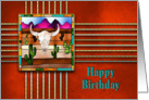 HAPPY BIRTHDAY, AMERICAN INDIAN DESIGN - desert card