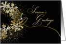 Season’s Greetings - Gold Ornate Wreath card