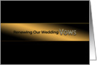 Renewing Wedding Vows - INVITATION - Gold/Faux Diamond card