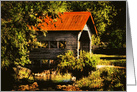 Covered Bridge, Country Scene, Blank Note Card